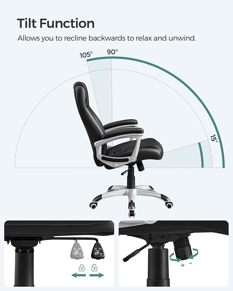 Strak Triatleet Oneffenheden Luxe Design bureaustoel met hoog zitcomfort | Podobrace.nl