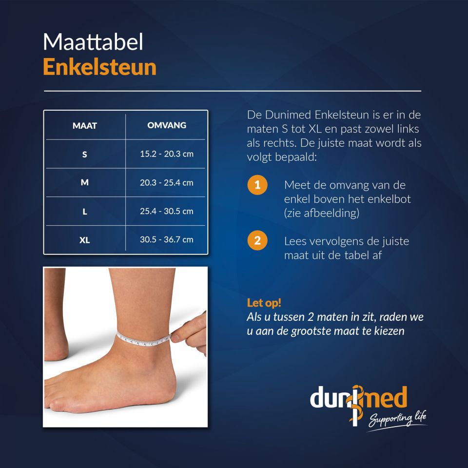 dunimed enkelsteun maattabel