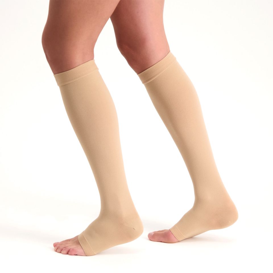 Dunimed premium comfort steunkousen drukklasse 3 - open teen (Per paar)