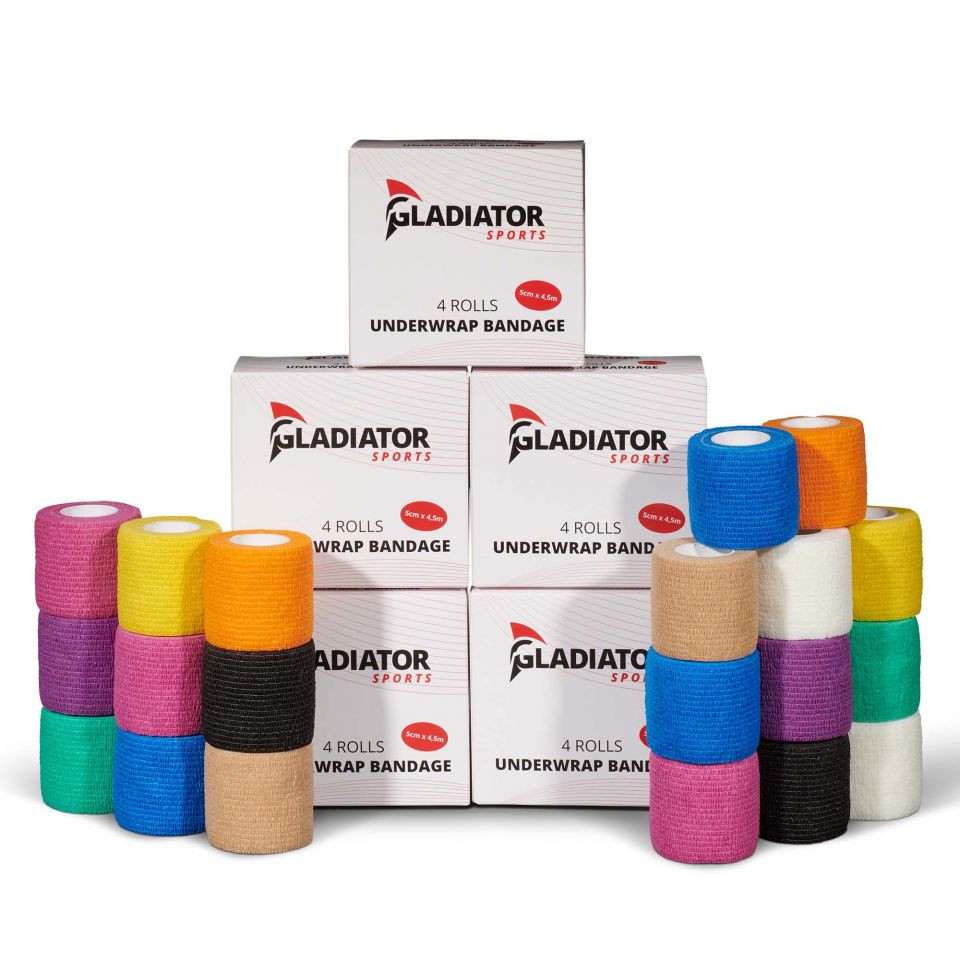 gladiator sports ondertape bandage 20 rollen met doosje