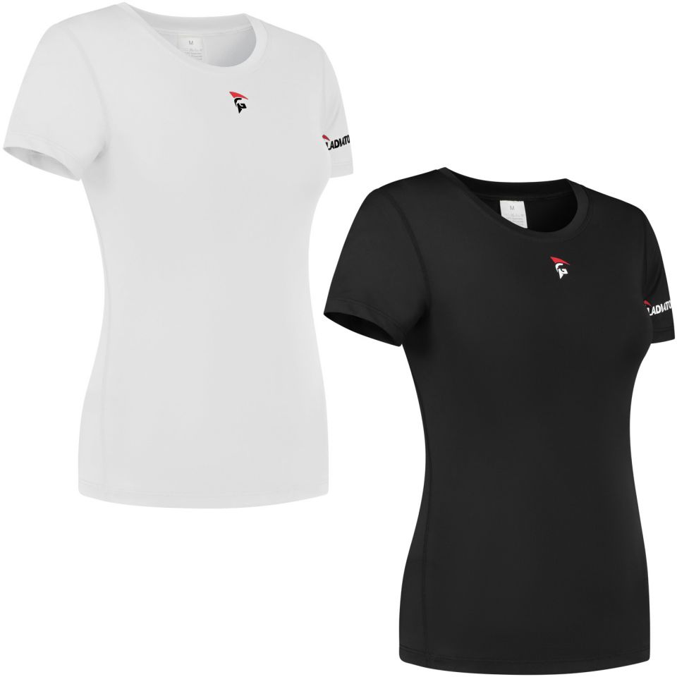 gladiator sports compressieshirt dames in zwart en wit