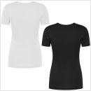gladiator sports compressieshirt dames in zwart en wit van achteren gefotografeerd