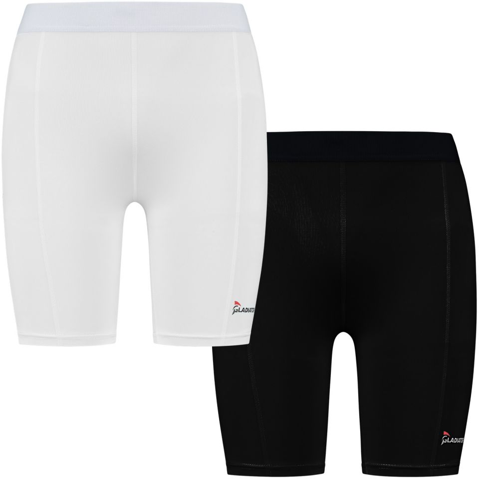 gladiator sports compressiebroek liesbroek dames in zwart en wit van voren