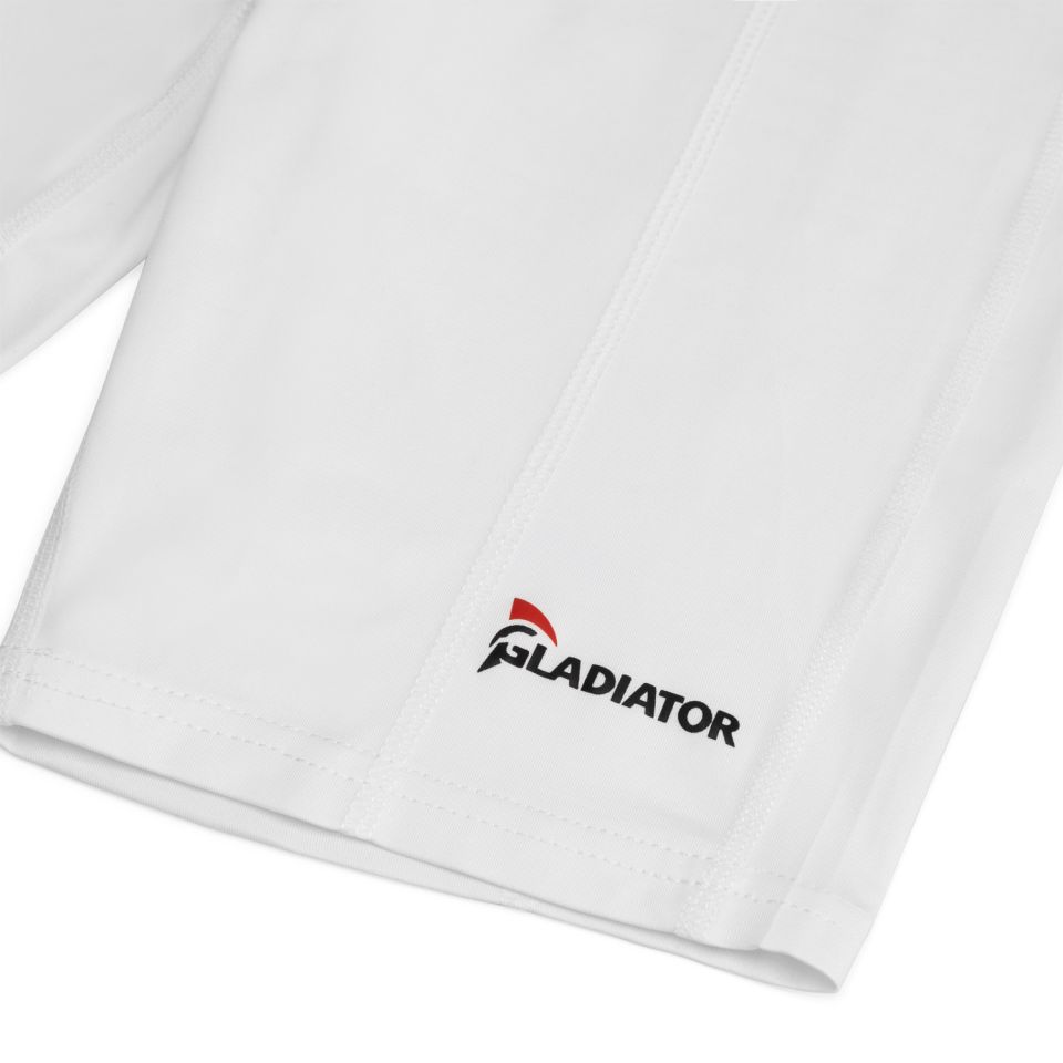 gladiator sports compressiebroek liesbroek dames in wit detailfoto logo