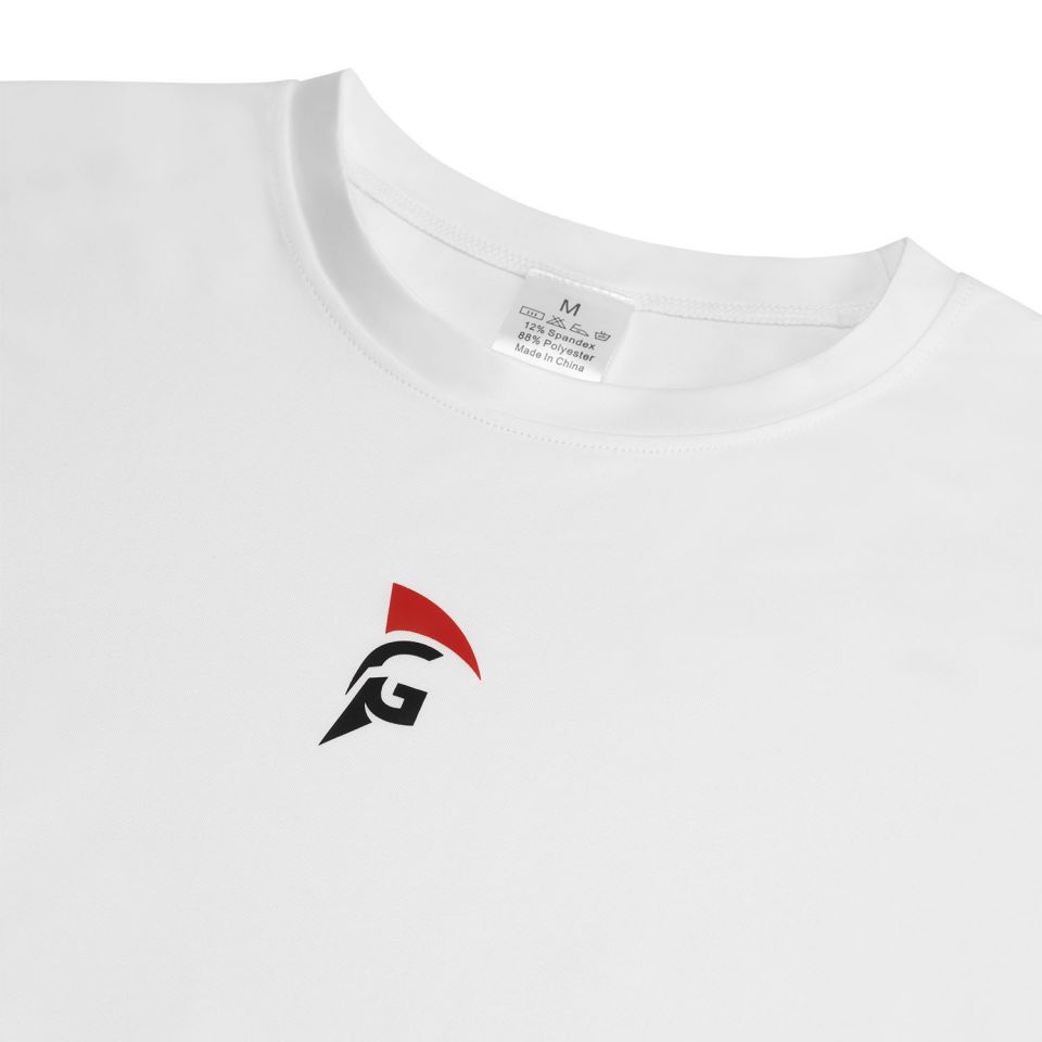 gladiator sports compressieshirt heren in wit detail logo