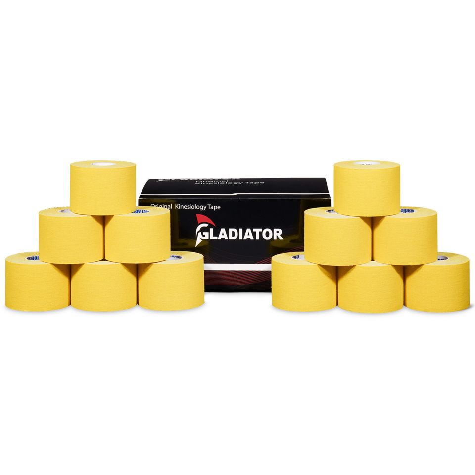 gladiator sports kinesiotape 12 rollen geel