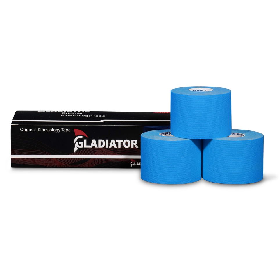 gladiator sports kinesiotape 3 rollen blauw