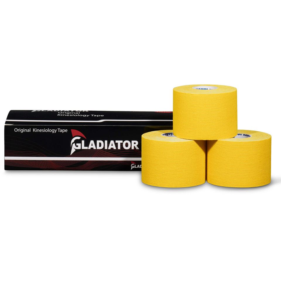 gladiator sports kinesiotape 3 rollen geel