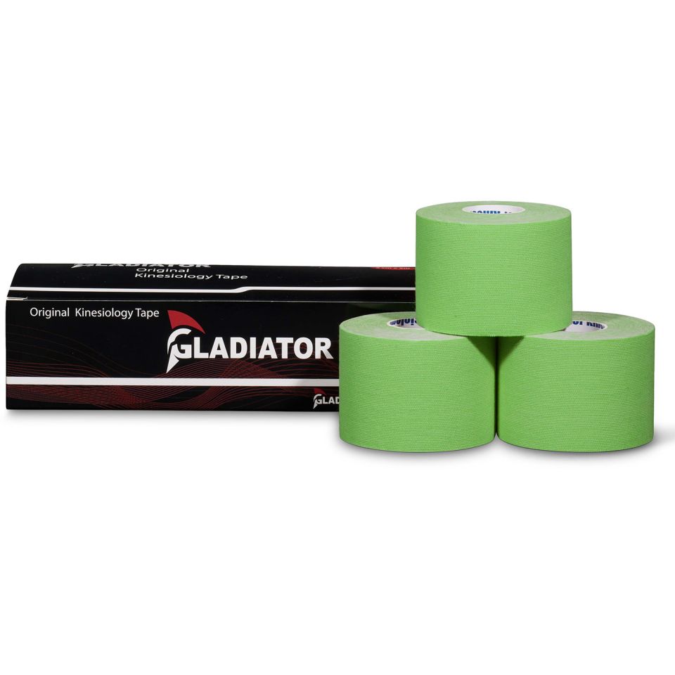 gladiator sports kinesiotape 3 rollen groen