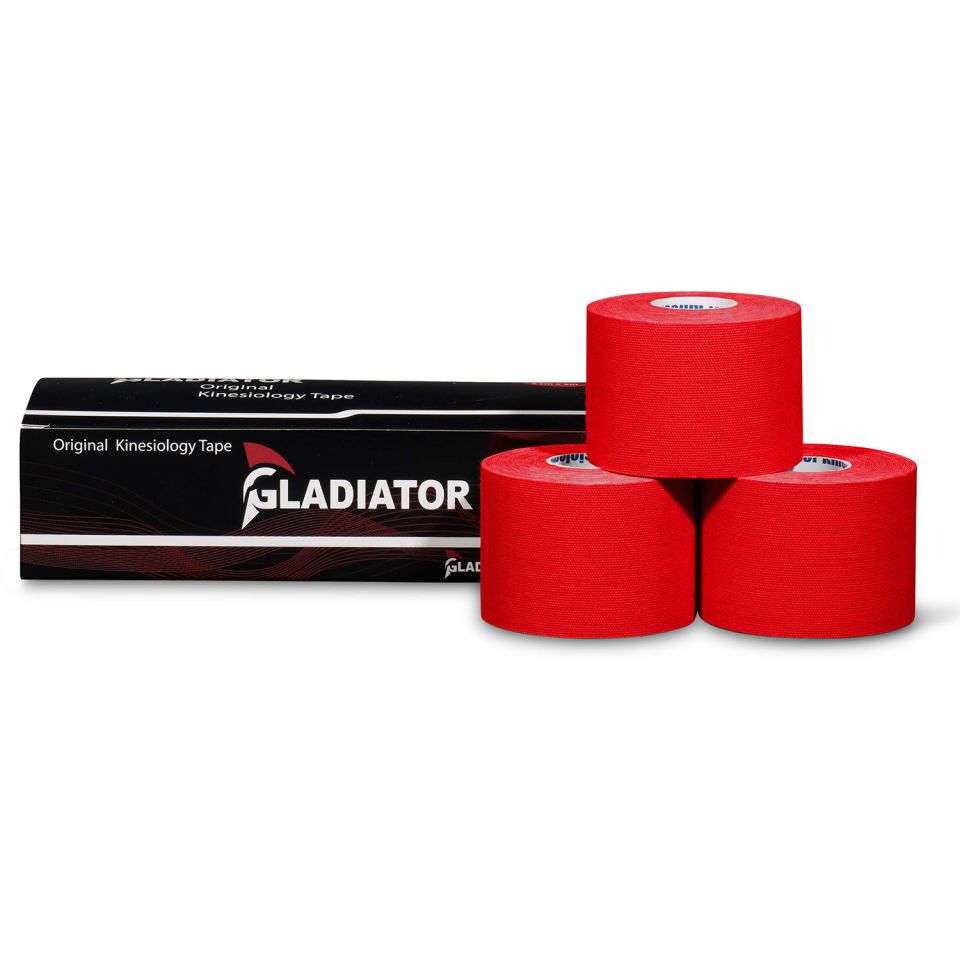 gladiator sports kinesiotape 3 rollen rood