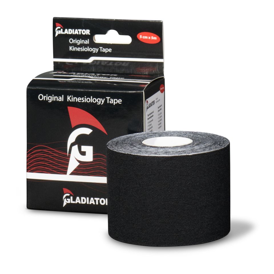 gladiator sports kinesiotape per rol zwart