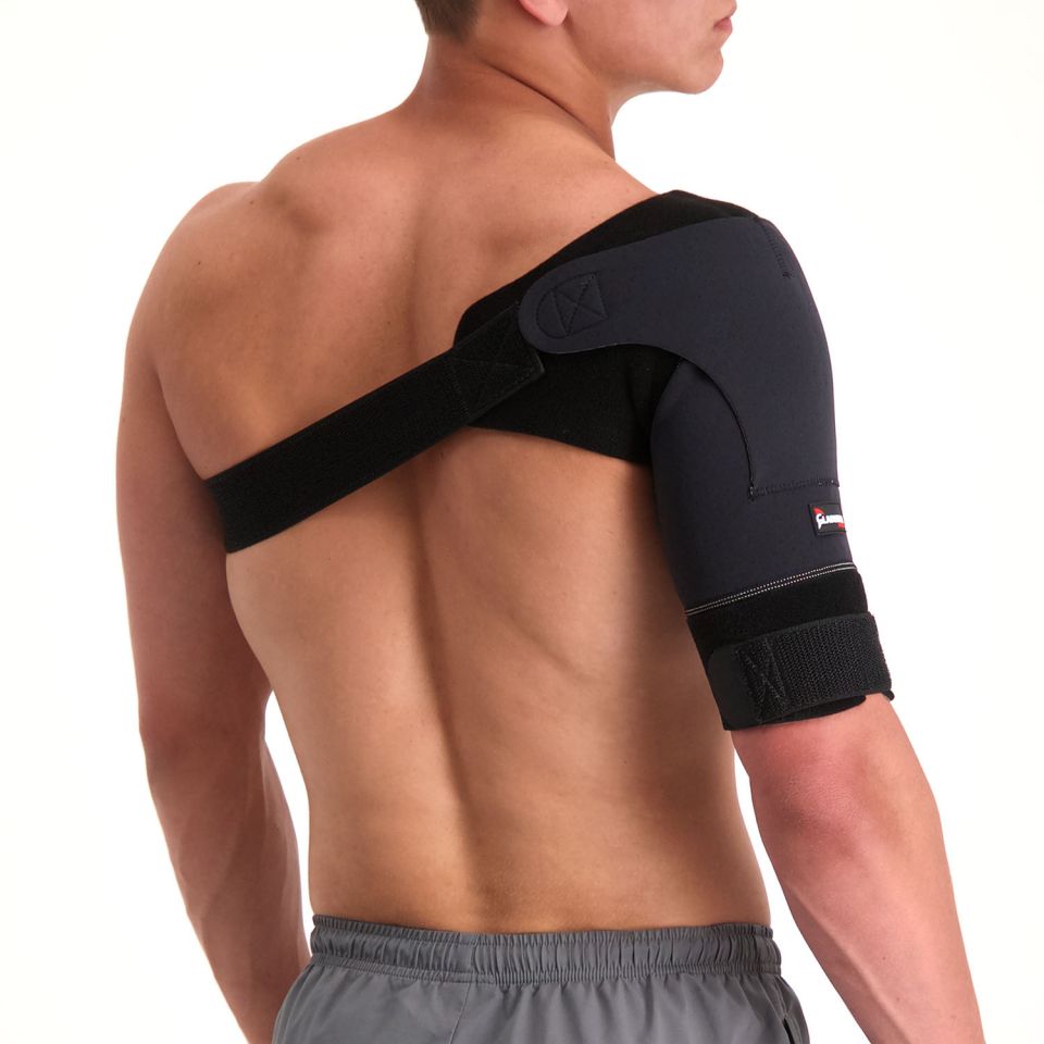 Gladiator sports premium lichtgewicht schouderbrace achterkant