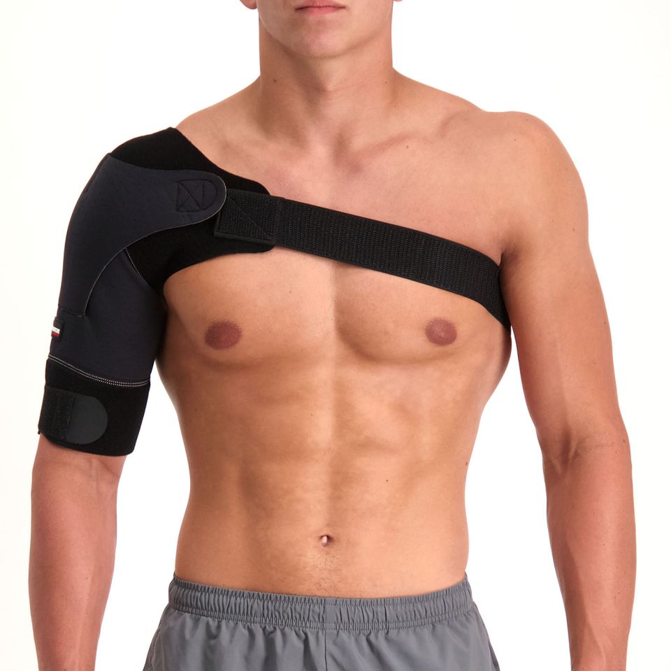 Gladiator sports premium lichtgewicht schouderbrace voorkant