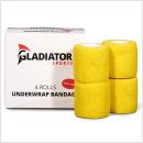 Gladiator sports ondertape bandage 4 rollen geel