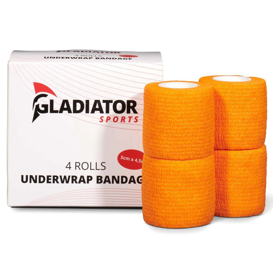 Gladiator sports ondertape bandage 4 rollen oranje