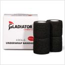 Gladiator sports ondertape bandage 4 rollen zwart