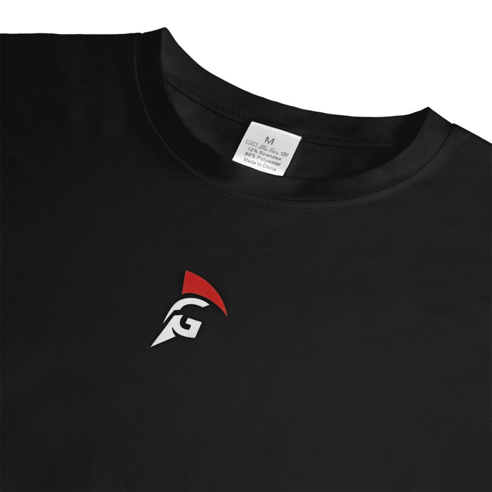 gladiator sports pakket compressiebroek en shirt detail zwart