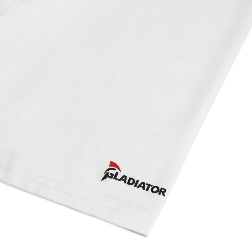 gladiator sports pakket compressiebroek en shirt heren detail logo wit