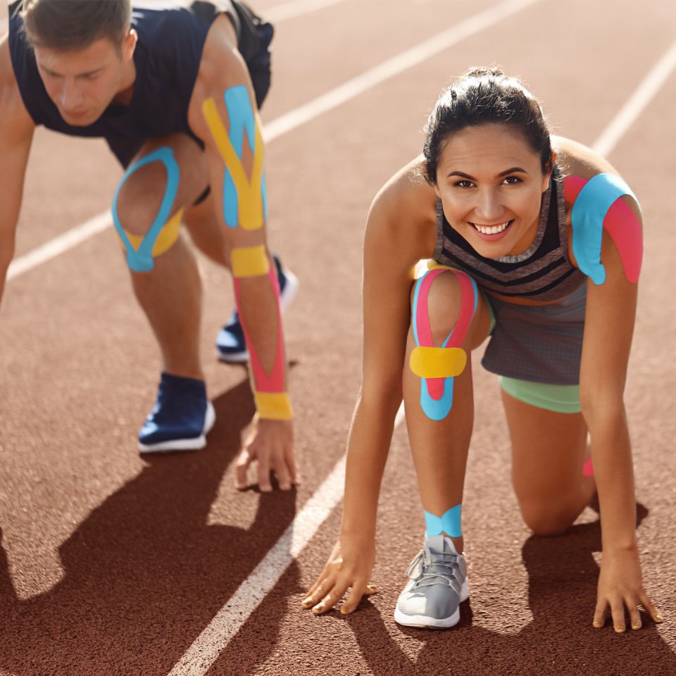Kinesiotape 4 rollen plus 1 gratis tijdens het sporten