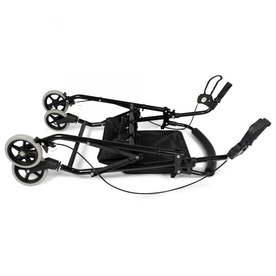 Dunimed rollator lichtgewicht half opgevouwen