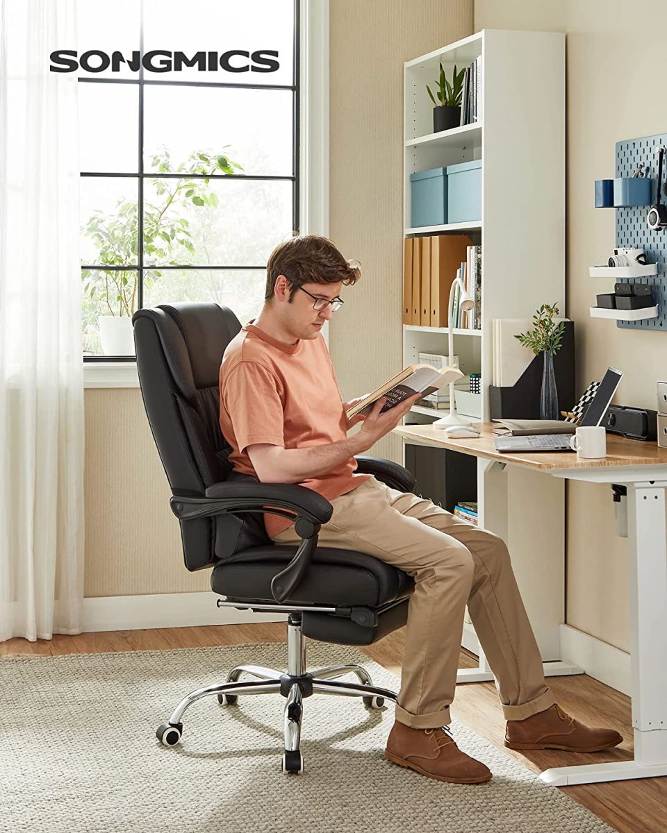 Luxe bureaustoel met verstelbaar en voetensteun | Podobrace.nl