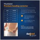 Dunimed premium houdingcorrector maattabel