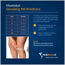 Maattabel Morsa GenuBerg M4 Kniebrace met scharnieren