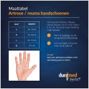 Maattabel dunimed reuma handschoenen met antisliplaag