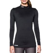 Auroch grootmoeder Verdeel Damesmock Under Armour ColdGear Shirt (zwart) | Podobrace.nl