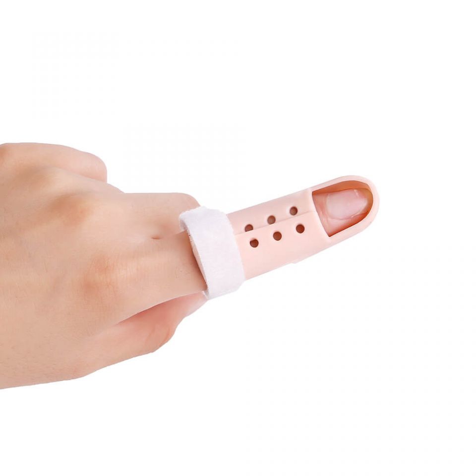 dunimed mallet finger vingerspalk foto van boven genomen