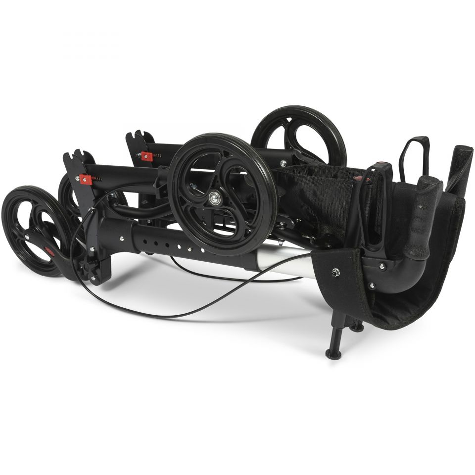Dunimed premium lichtgewicht rollator dubbel opgevouwen