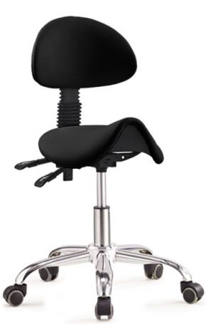 Ergonomische zadelkruk zwart