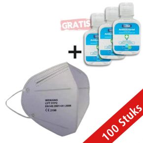 100 stuks ffp2 mondmasker