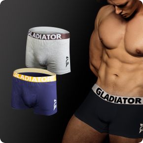 gladiator sports bamboe boxershorts 2 pack grijs blauw kopen