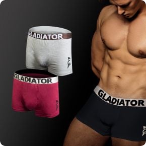 gladiator sports bamboe boxershorts 2 pack grijs paars kopen