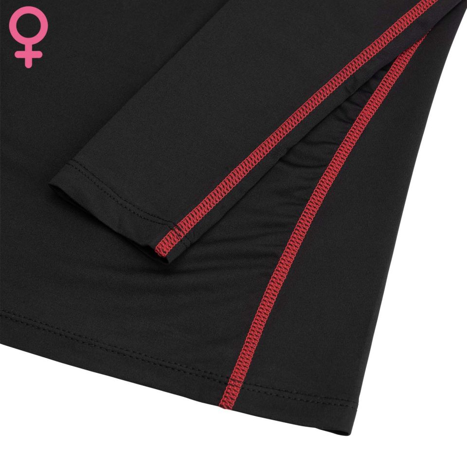 gladiator sports compressie shirt lange mouwen dames detail naden