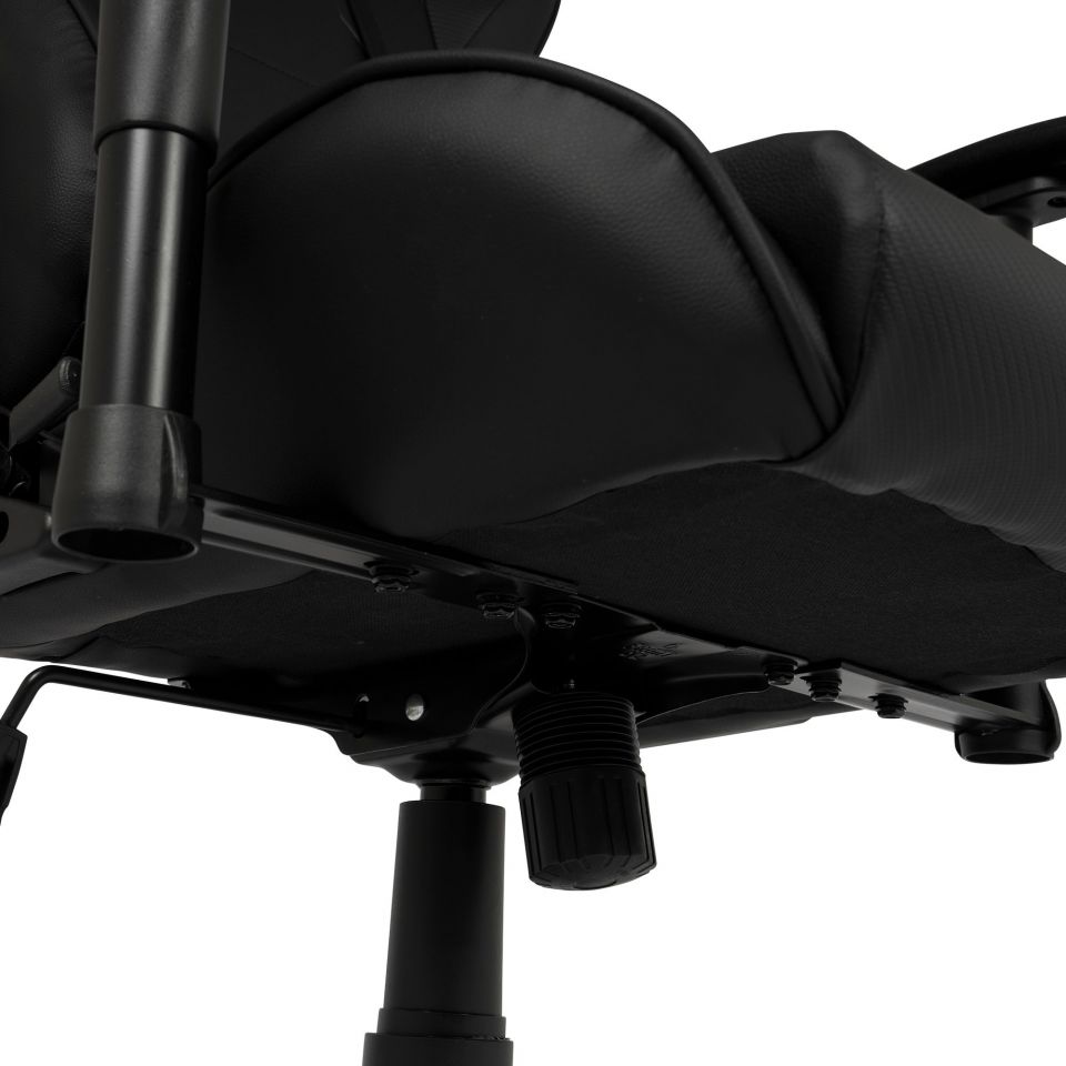 Gamestoel met kantelfunctie en verstelbare armleuningen zwart