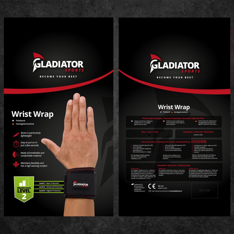 verpakking gladiator sports polsbrace