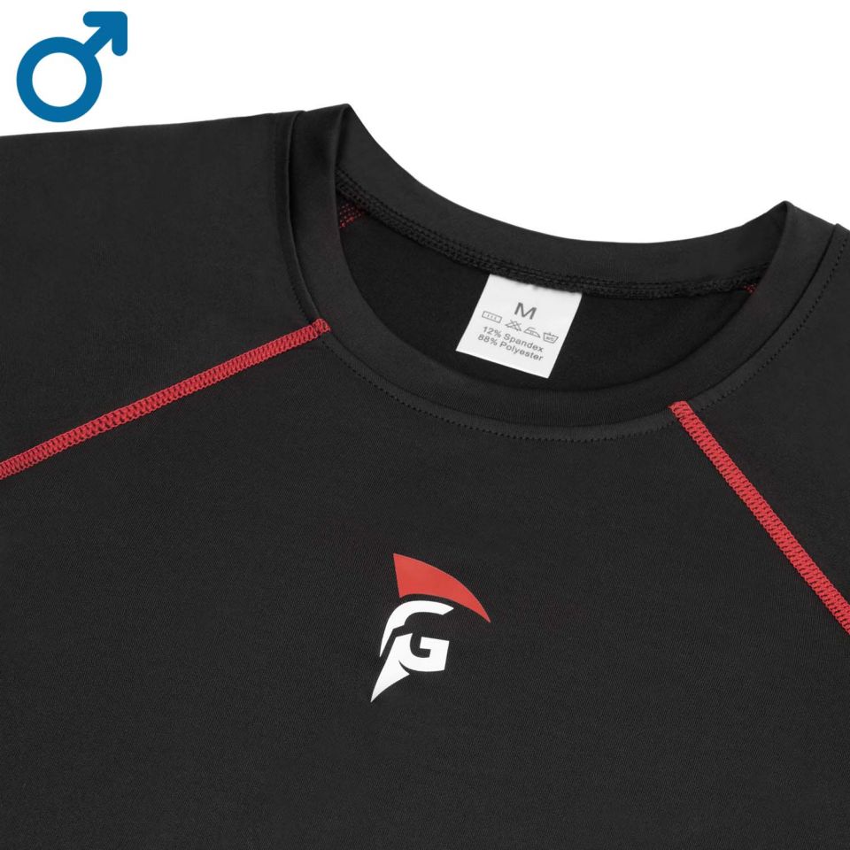 gladiator sports compressie shirt lange mouwen heren detail