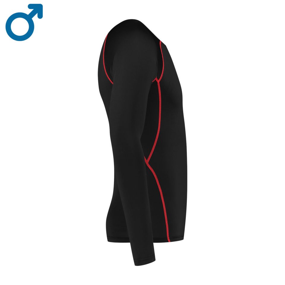 gladiator sports compressie shirt lange mouwen heren zijkant