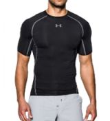 Under Armour HeatGear Compressie shirt zwart