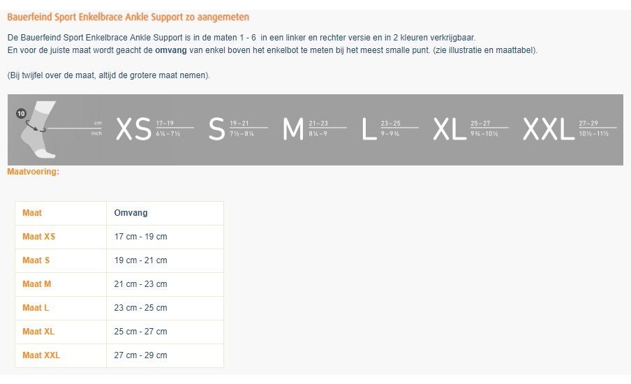 Bauerfeind Sport Enkelbrace Ankle Support Podobrace