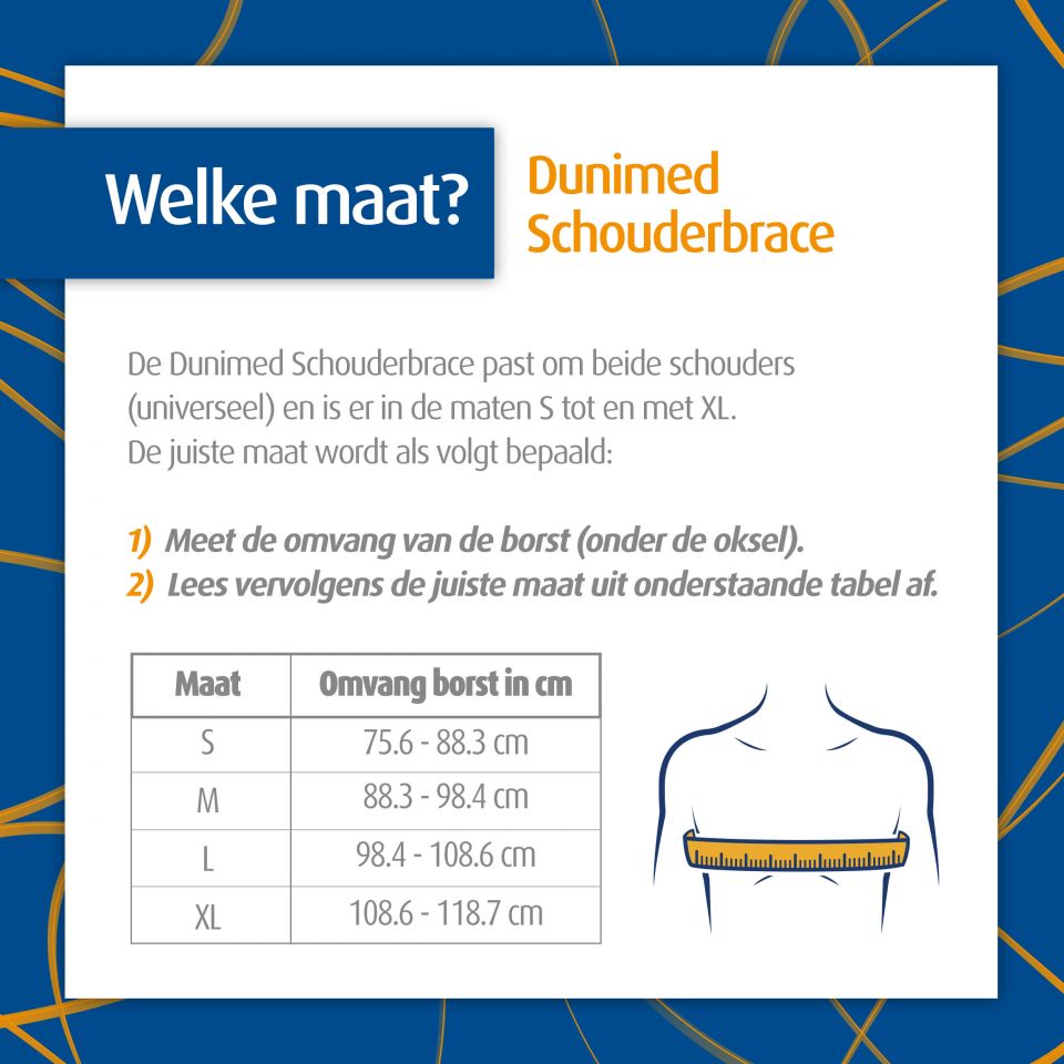 maattabel dunimed schouderbrace