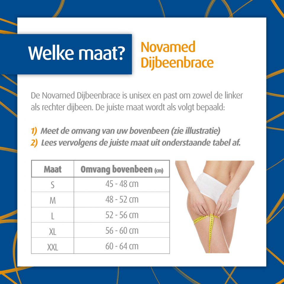 novamed dijbeenbrace maattabel