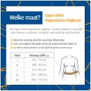 Maattabel Magnetische rugbrace