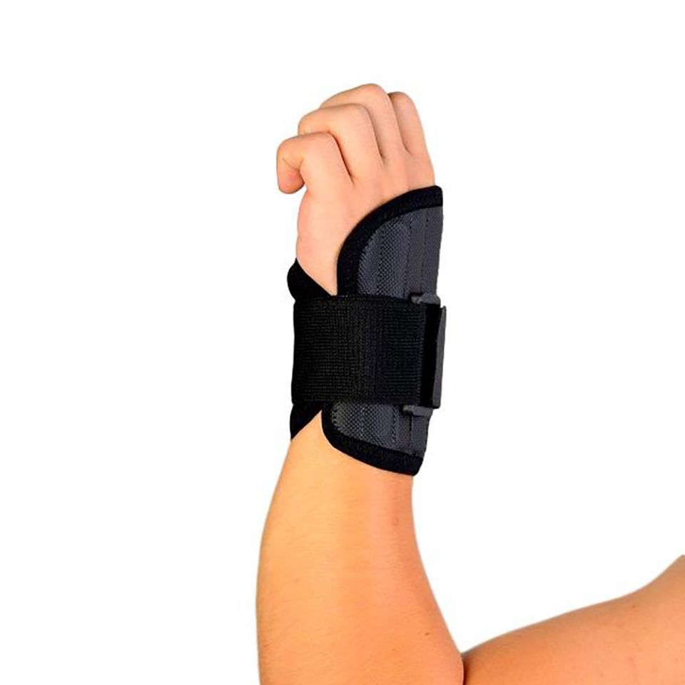 novamed polsbrace sport werk brace onderkant van de brace gefotografeerd