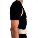 novamed ventilerende rugrechthouder houding corrector zijkant over shirt
