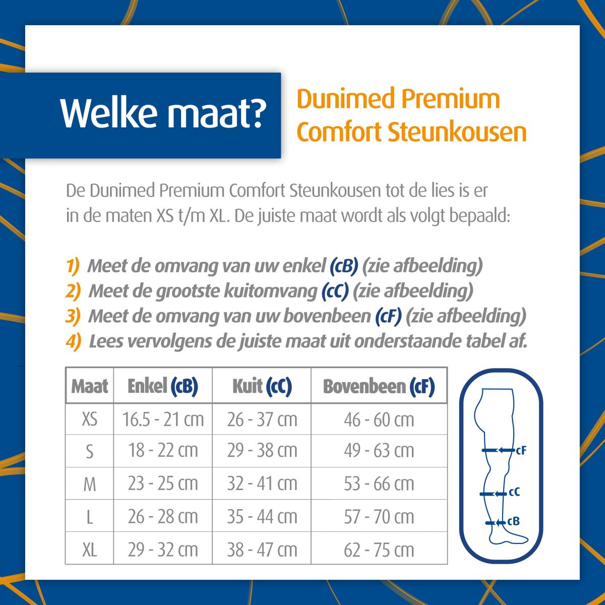 Dunimed comfort steunkousen tot lies |