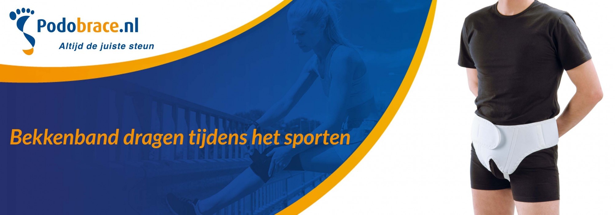 bekkenband dragen tijdens het sporten