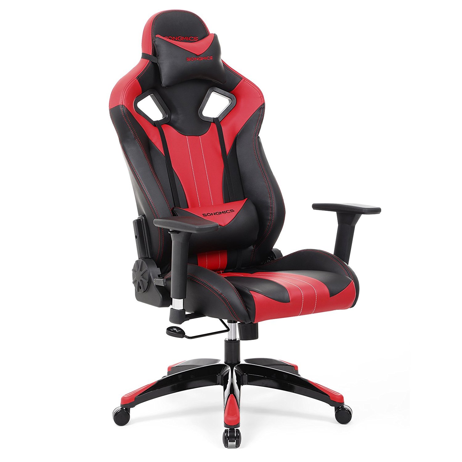 Gladiator Esports gamestoel met kantelfunctie en voetensteun zwart/rood